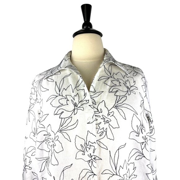 NWOT Embroidered Boho Jones of New York Signature Woman's Blouse, Size 2X - Picture 4 of 12